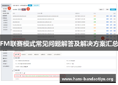 FM联赛模式常见问题解答及解决方案汇总