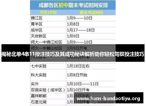 揭秘北单4串11投注技巧及其成功秘诀解析助你轻松驾驭投注技巧